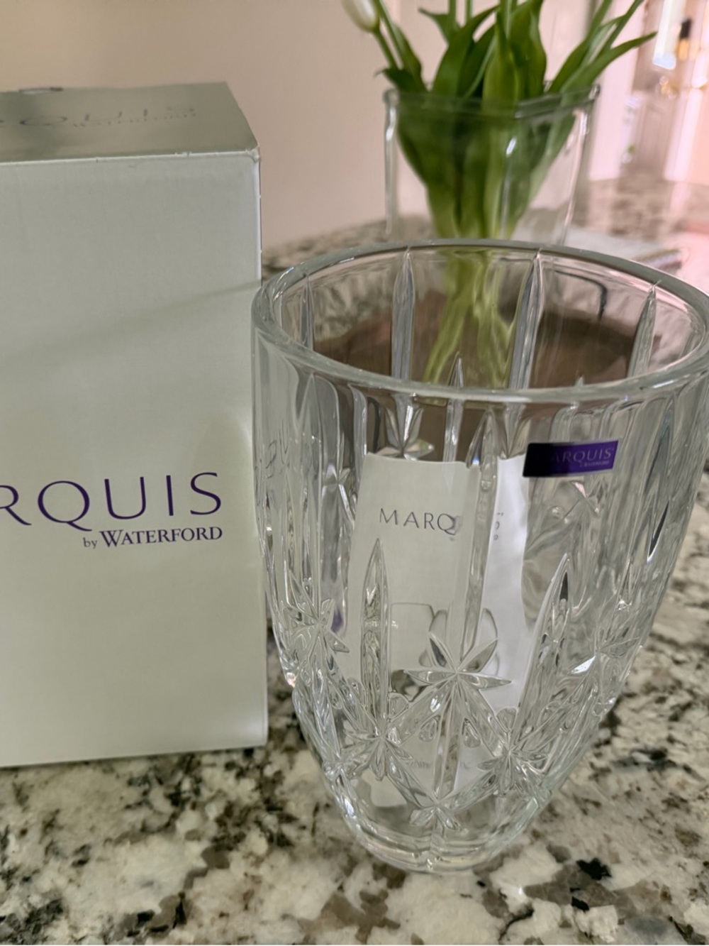Waterford Crystal Clear Cut Glass Vase